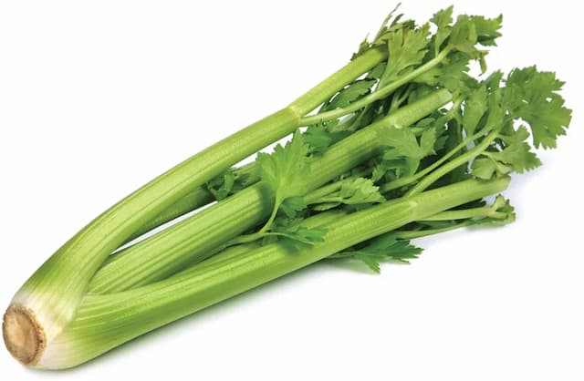 Freshly cut celery stalks arranged in a clean stack on a cutting board—organic, exotic, and ready to crunch into your healthy diet.
