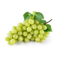 Fresh organic green grapes displayed on a natural surface, clean and ready to use.