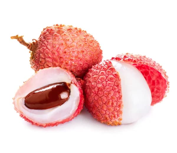 Fresh organic litchi displayed on a natural surface, clean and ready to use.
