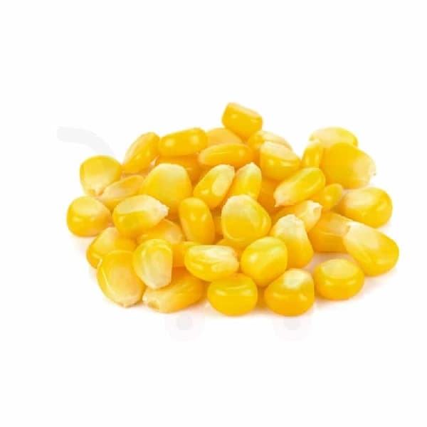Juicy organic peeled corn kernels in a white ceramic bowl—sun-ripened, sweet, and washed clean for quick, healthy, and easy everyday meals.