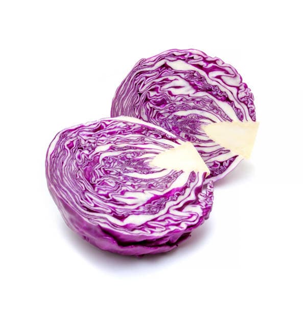 Red cabbage grown under close supervision in pesticide-free soil—rich in flavor and ideal for conscious eating.